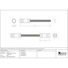 Fixings for back to back pull handles (pair) | From The Anvil - Pull Handles - From The Anvil - Yester Home