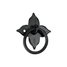 Floret Ring Drop Pull Matt Black-Ring Drop Pulls-Yester Home