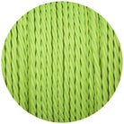 Flouro Lime Green Twisted Fabric Braided Cable-Fabric Cable-Yester Home