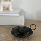 Flower Metal Candle Holder with Handle-Candle Holders-Yester Home