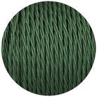 Forest Green Twisted Fabric Braided Cable-Fabric Cable-Yester Home