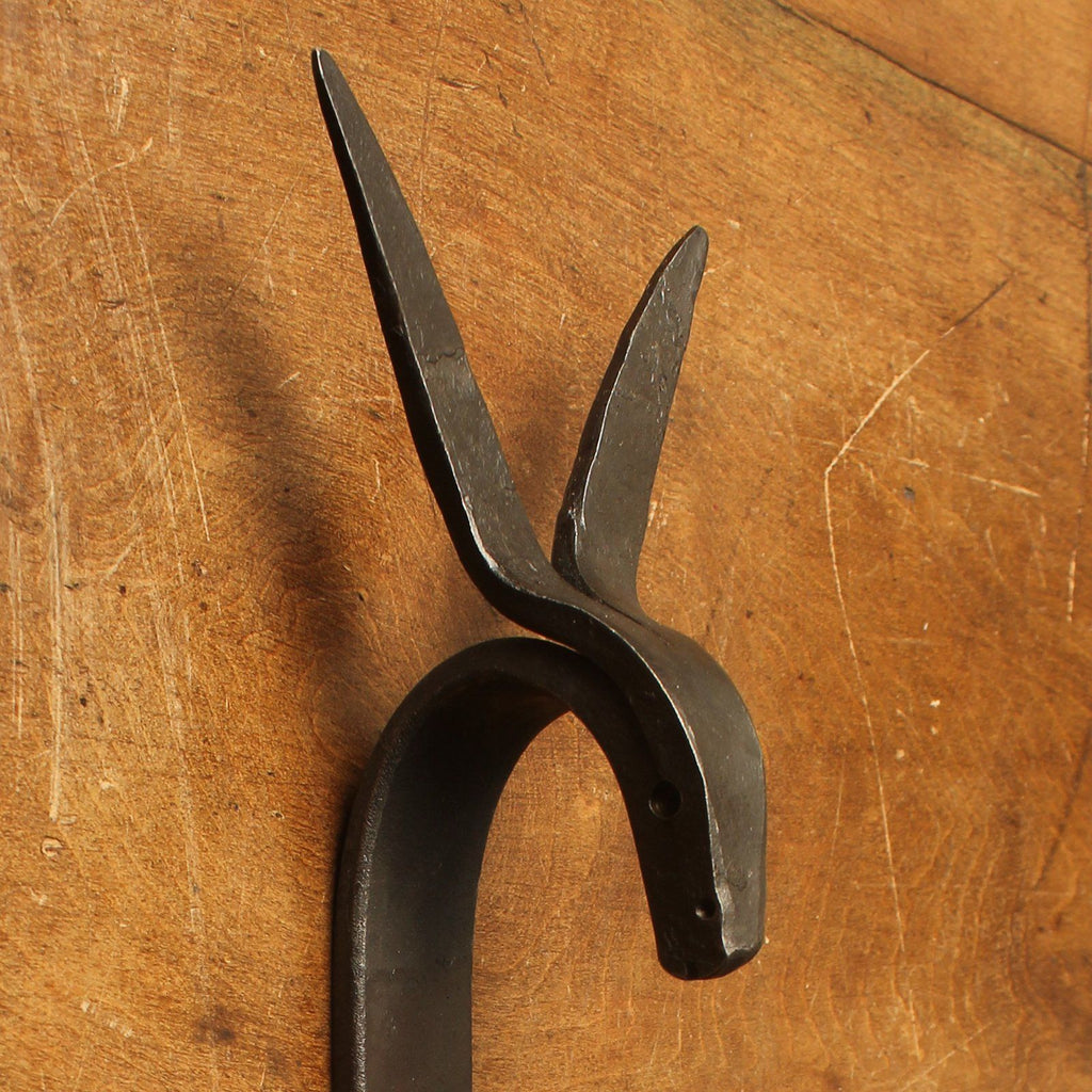 Forged Iron Gazelle Hook-Coat Hooks-Yester Home