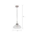Fovant Fluted Glass Pendant Light | Satin Nickel - Pendant & Ceiling Lights - Garden Trading - Yester Home