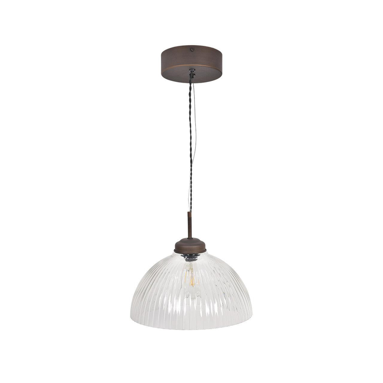 Fovant Glass Pendant Light | Large | Antique Bronze - Pendant & Ceiling Lights - Garden Trading - Yester Home
