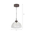 Fovant Glass Pendant Light | Large | Antique Bronze - Pendant & Ceiling Lights - Garden Trading - Yester Home