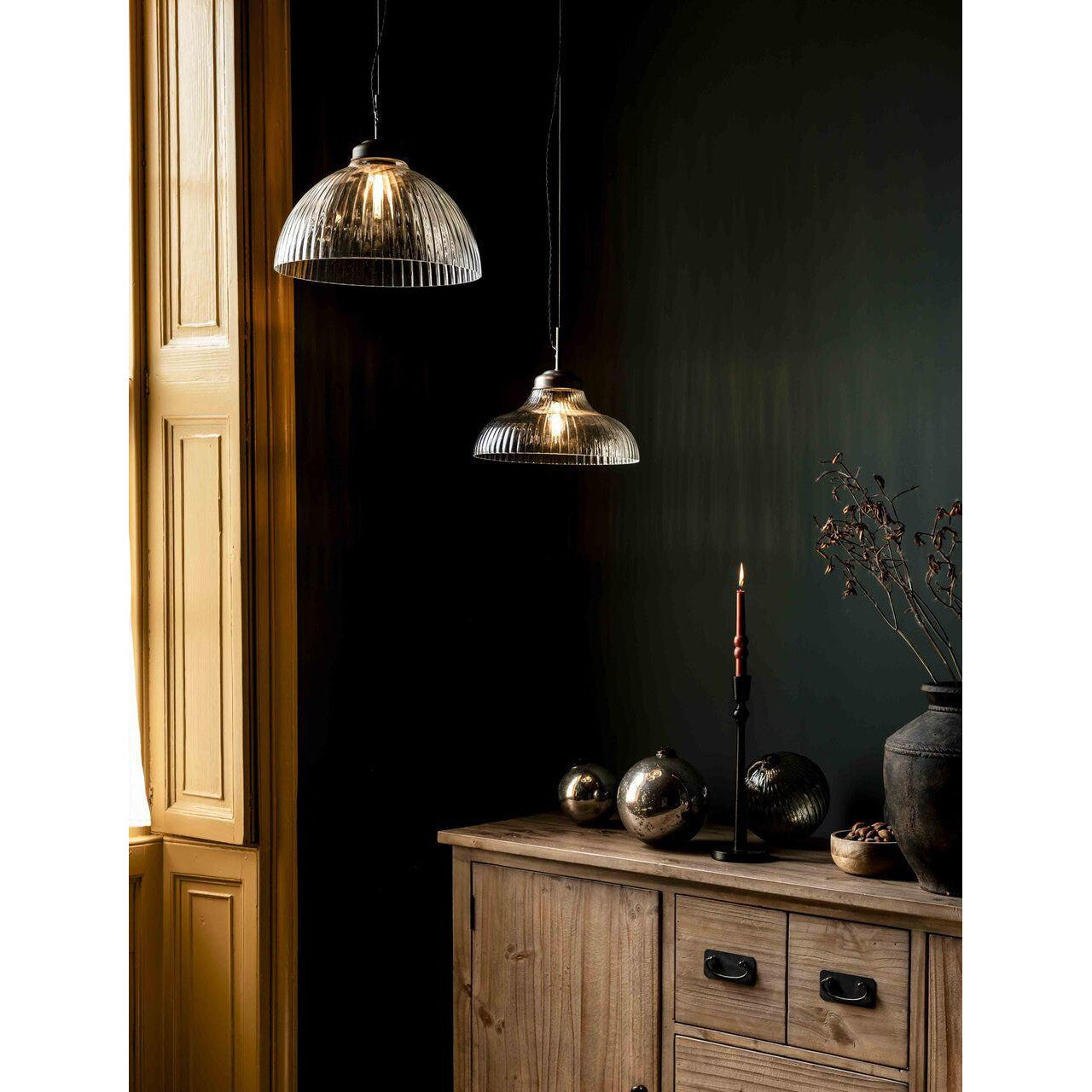 Fovant Glass Pendant Light | Large | Antique Bronze - Pendant & Ceiling Lights - Garden Trading - Yester Home