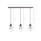 Fovant Glass Triple Pendant Light | Antique Bronze - Pendant & Ceiling Lights - Garden Trading - Yester Home