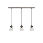 Fovant Glass Triple Pendant Light | Antique Bronze - Pendant & Ceiling Lights - Garden Trading - Yester Home