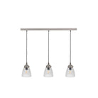 Fovant Glass Triple Pendant Light | Satin Nickel - Pendant & Ceiling Lights - Garden Trading - Yester Home