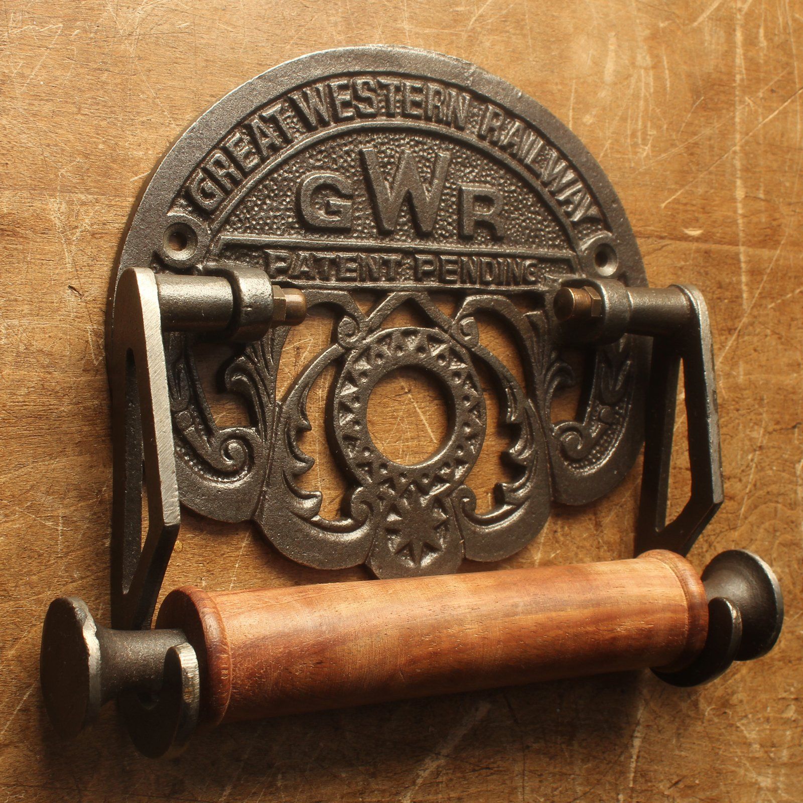 GWR Cast Iron Toilet Paper Holder-Toilet Paper Holders-Yester Home