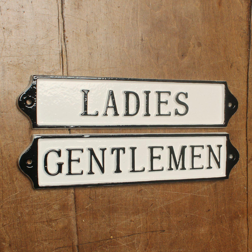 Gentlemen & Ladies Toilet Door Signs-Toilet Sign-Yester Home