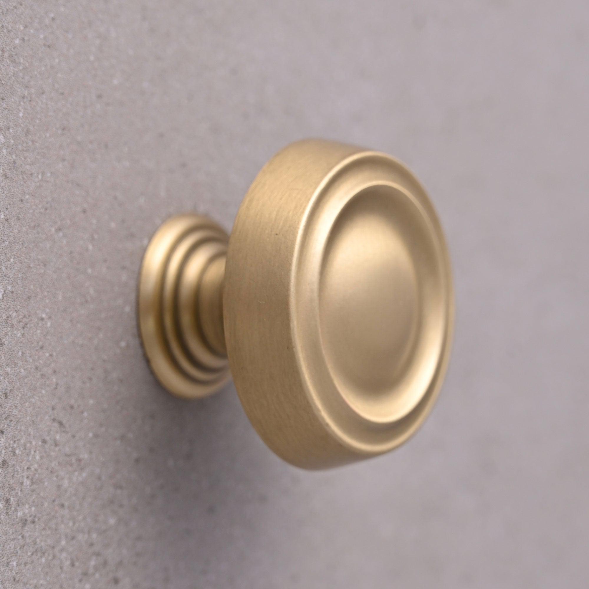Georgian Brass Cabinet Knob-Cabinet Knobs-Yester Home