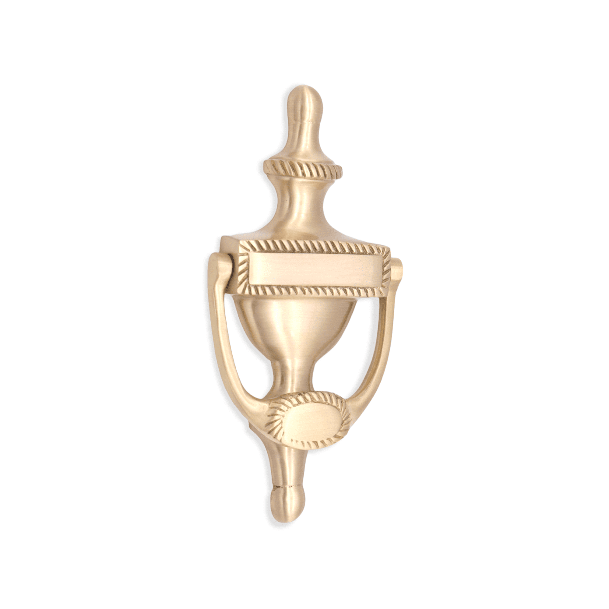 Georgian Door Knocker 150mm Satin Brass-Door Knockers-Yester Home