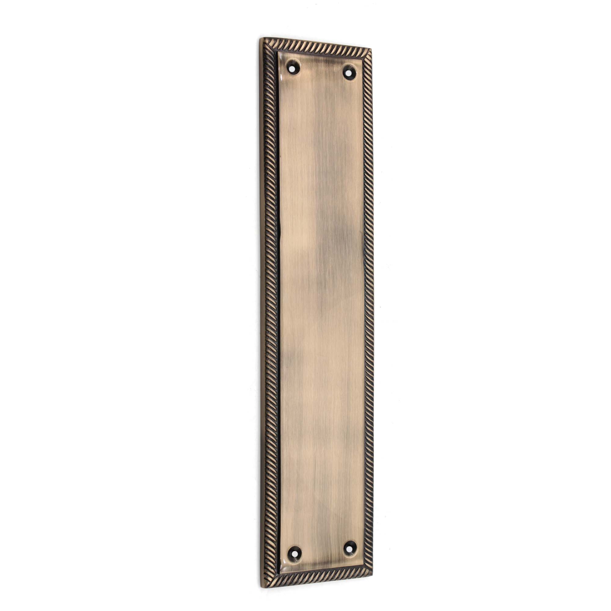 Georgian Finger Plate 285mm Antique Brass-Finger Plates & Letter Plates-Yester Home