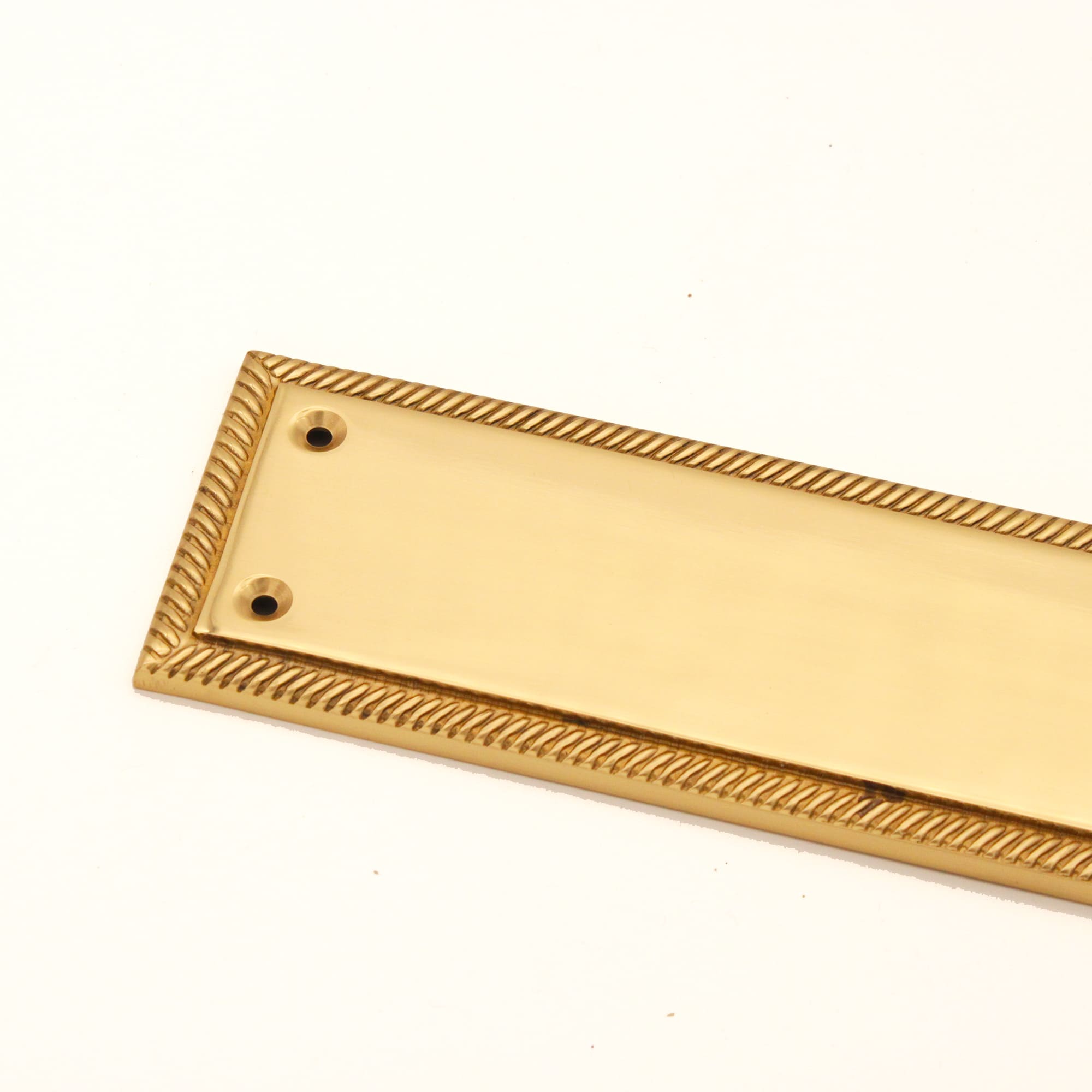 Georgian Finger Plate 285mm Polished Brass-Finger Plates & Letter Plates-Yester Home