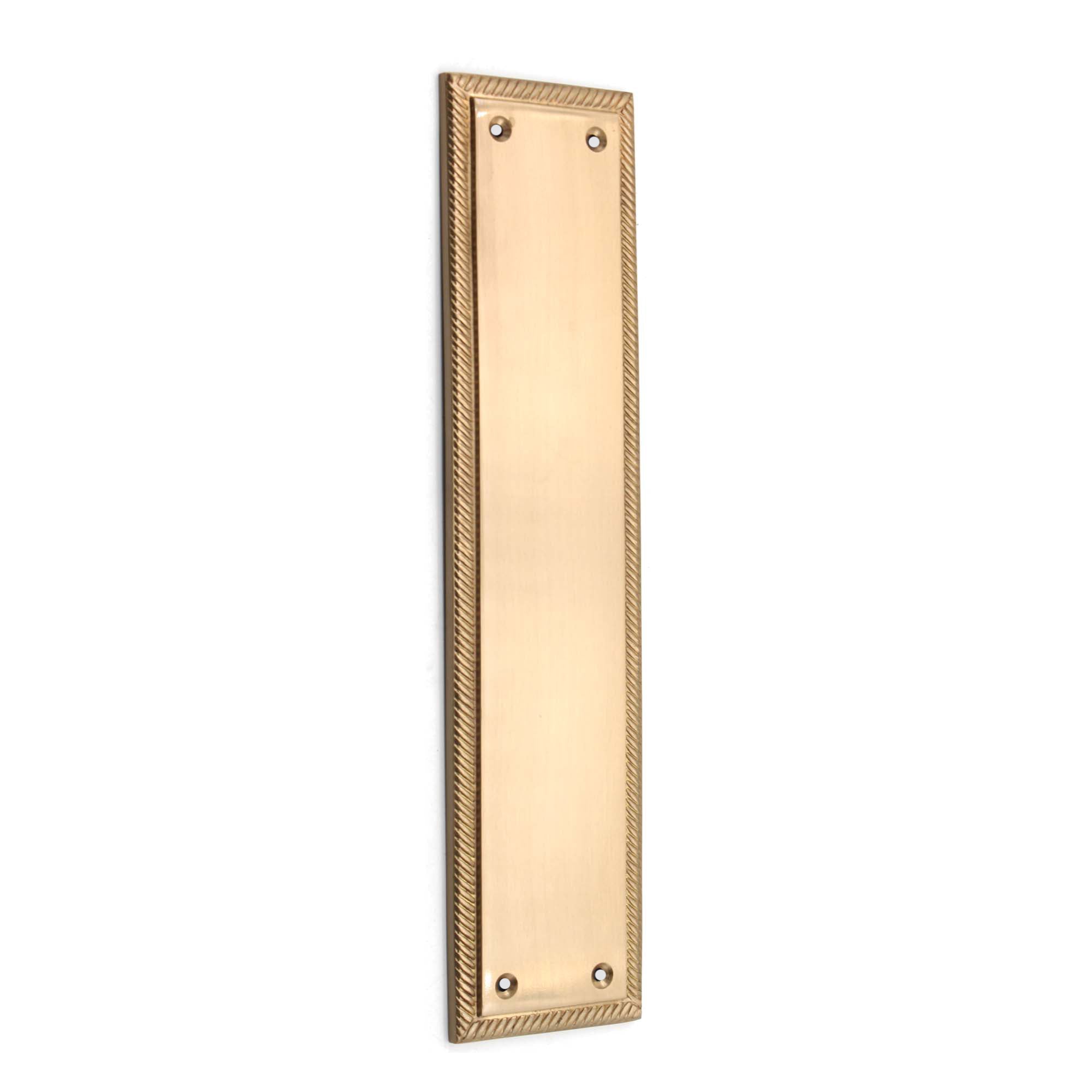 Georgian Finger Plate 285mm Satin Brass-Finger Plates & Letter Plates-Yester Home