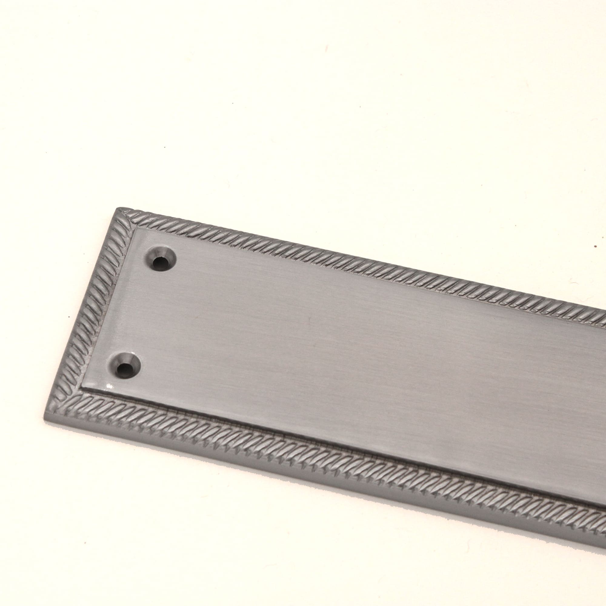 Georgian Finger Plate 285mm Satin Chrome-Finger Plates & Letter Plates-Yester Home