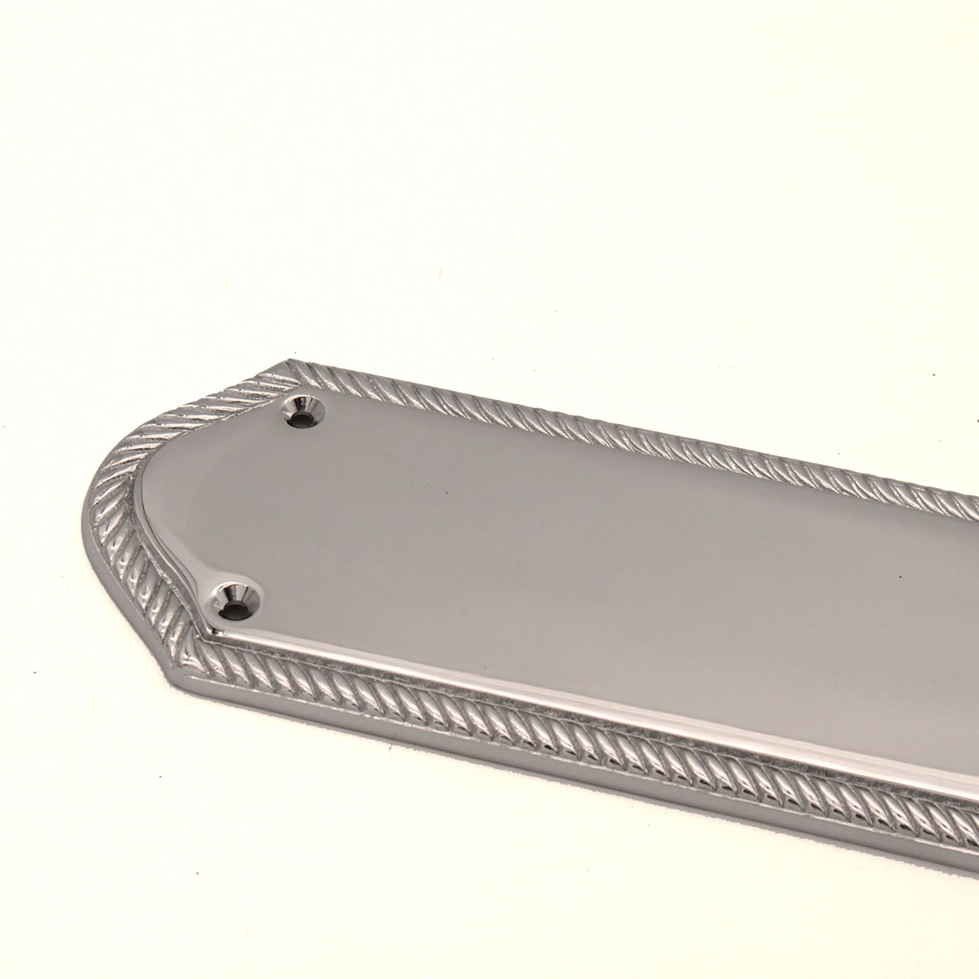 Georgian Half Round Finger Plate 295mm Polished Chrome-Finger Plates & Letter Plates-Yester Home