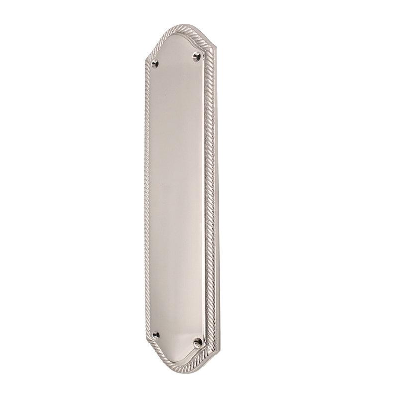 Georgian Half Round Finger Plate 295mm Polished Chrome-Finger Plates & Letter Plates-Yester Home