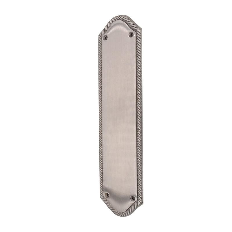 Georgian Half Round Finger Plate 295mm Satin Chrome-Finger Plates & Letter Plates-Yester Home