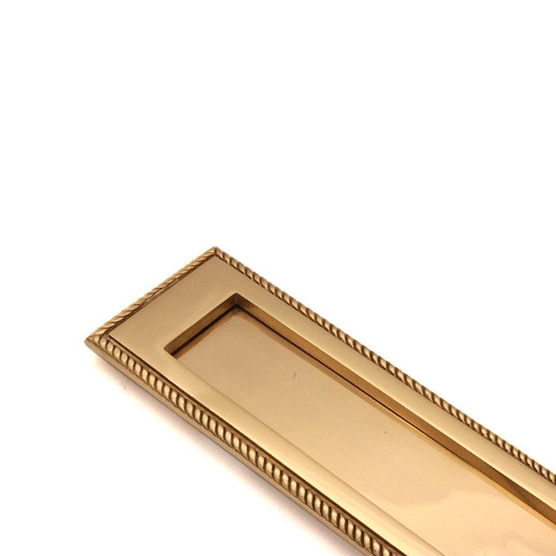 Georgian Letter Plate 250mm Polished Brass-Finger Plates & Letter Plates-Yester Home