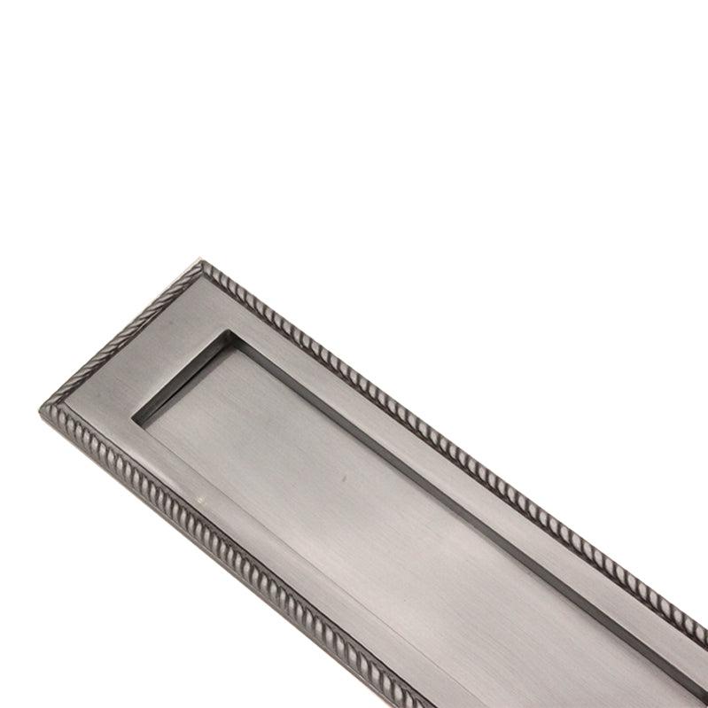 Georgian Letter Plate 250mm Satin Chrome-Finger Plates & Letter Plates-Yester Home