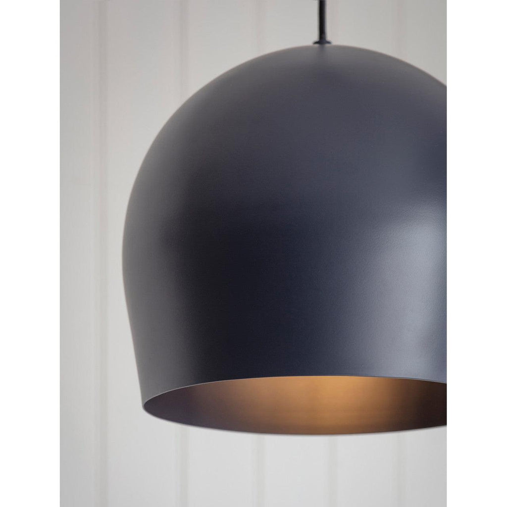 Grafton Pendant Light in Ink - Steel-Pendant & Ceiling Lights-Yester Home