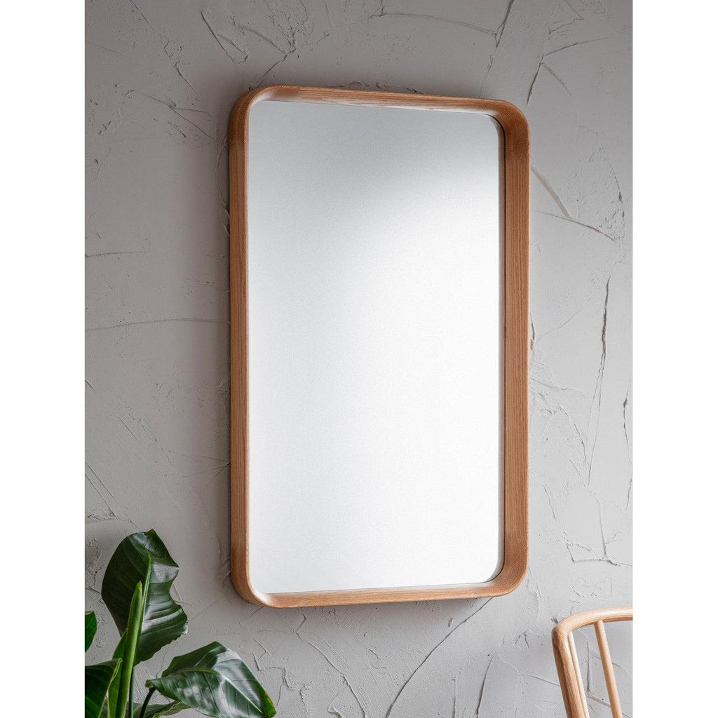 Hambledon Rectangular Mirror - Oak-Mirrors-Yester Home