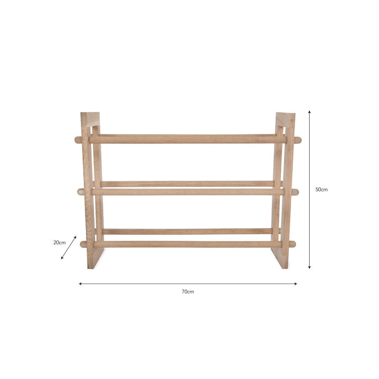 Hambledon Shoe Rack - Oak-Boot Stands & Racks-Yester Home