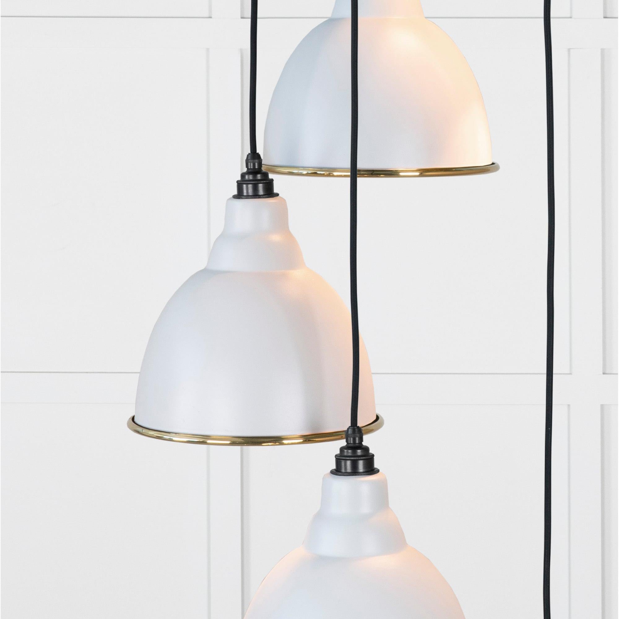 Hammered Brass Brindley Cluster Pendant in Birch | From The Anvil - Cluster Pendants - From The Anvil - Yester Home
