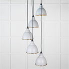 Hammered Brass Brindley Cluster Pendant in Birch | From The Anvil-Cluster Pendants-Yester Home