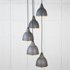 Hammered Brass Brindley Cluster Pendant in Bluff | From The Anvil-Cluster Pendants-Yester Home