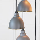 Hammered Brass Brindley Cluster Pendant in Bluff | From The Anvil-Cluster Pendants-Yester Home