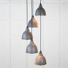 Hammered Brass Brindley Cluster Pendant in Bluff | From The Anvil - Cluster Pendants - From The Anvil - Yester Home
