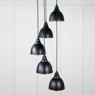 Hammered Brass Brindley Cluster Pendant in Elan Black | From The Anvil-Cluster Pendants-Yester Home