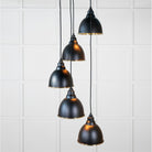 Hammered Brass Brindley Cluster Pendant in Elan Black | From The Anvil-Cluster Pendants-Yester Home