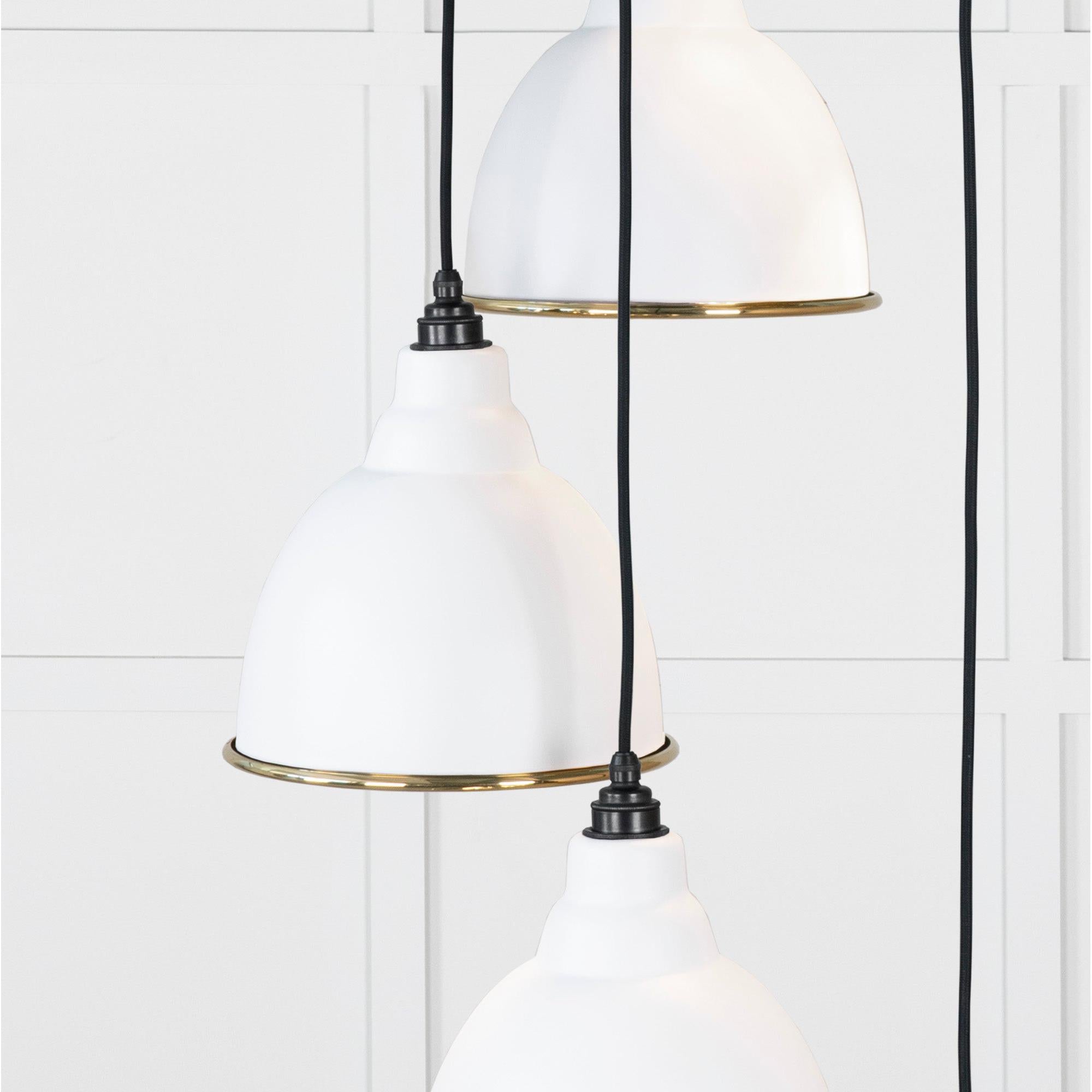 Hammered Brass Brindley Cluster Pendant in Flock | From The Anvil - Cluster Pendants - From The Anvil - Yester Home