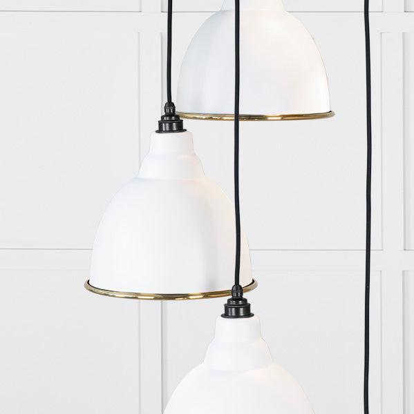 Hammered Brass Brindley Cluster Pendant in Flock | From The Anvil-Cluster Pendants-Yester Home