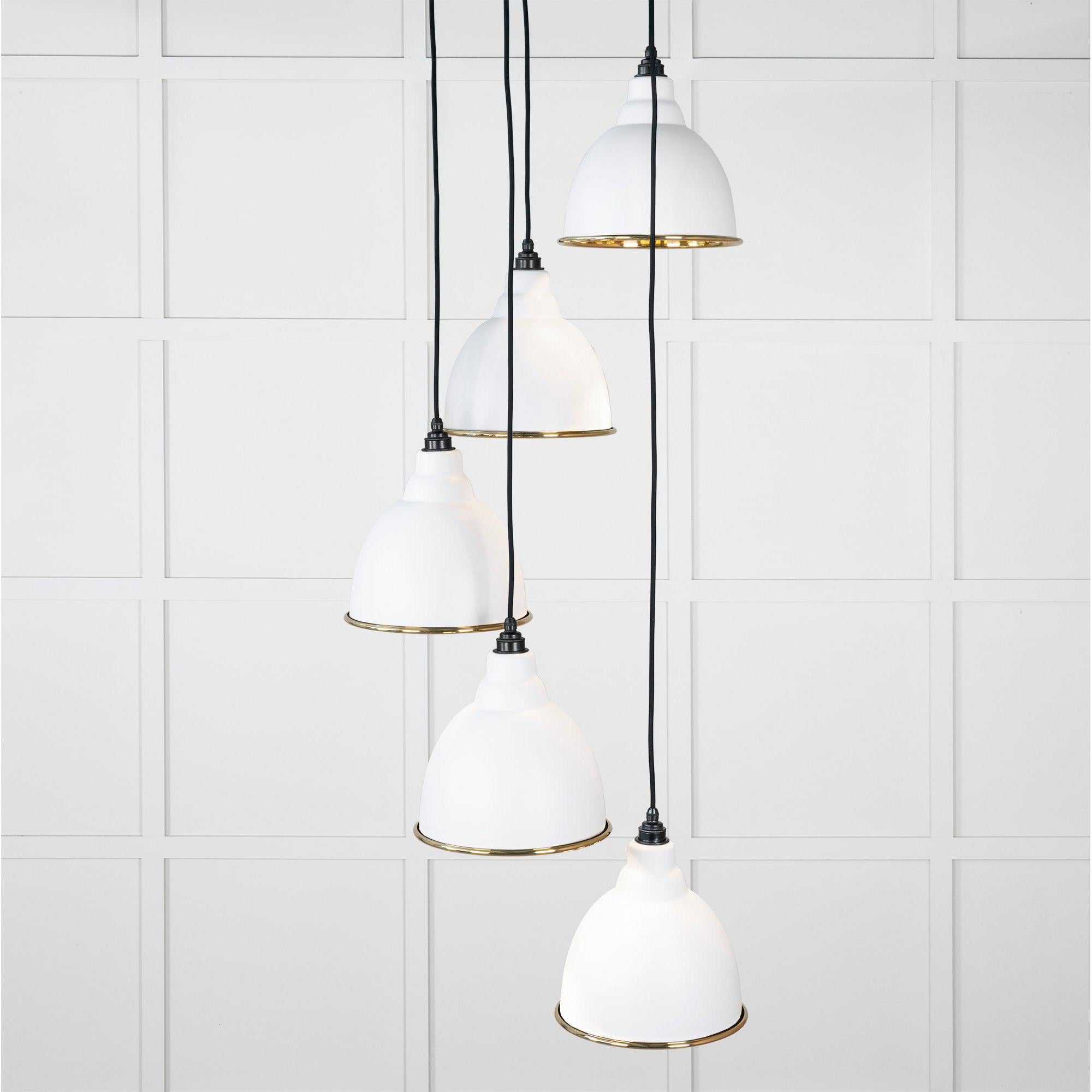 Hammered Brass Brindley Cluster Pendant in Flock | From The Anvil-Cluster Pendants-Yester Home