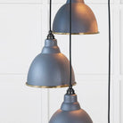 Hammered Brass Brindley Cluster Pendant in Slate | From The Anvil-Cluster Pendants-Yester Home
