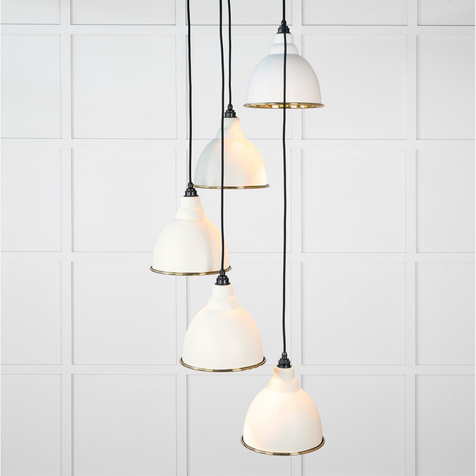 Hammered Brass Brindley Cluster Pendant in Teasel | From The Anvil-Cluster Pendants-Yester Home