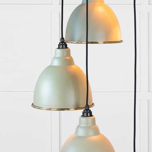 Hammered Brass Brindley Cluster Pendant in Tump | From The Anvil