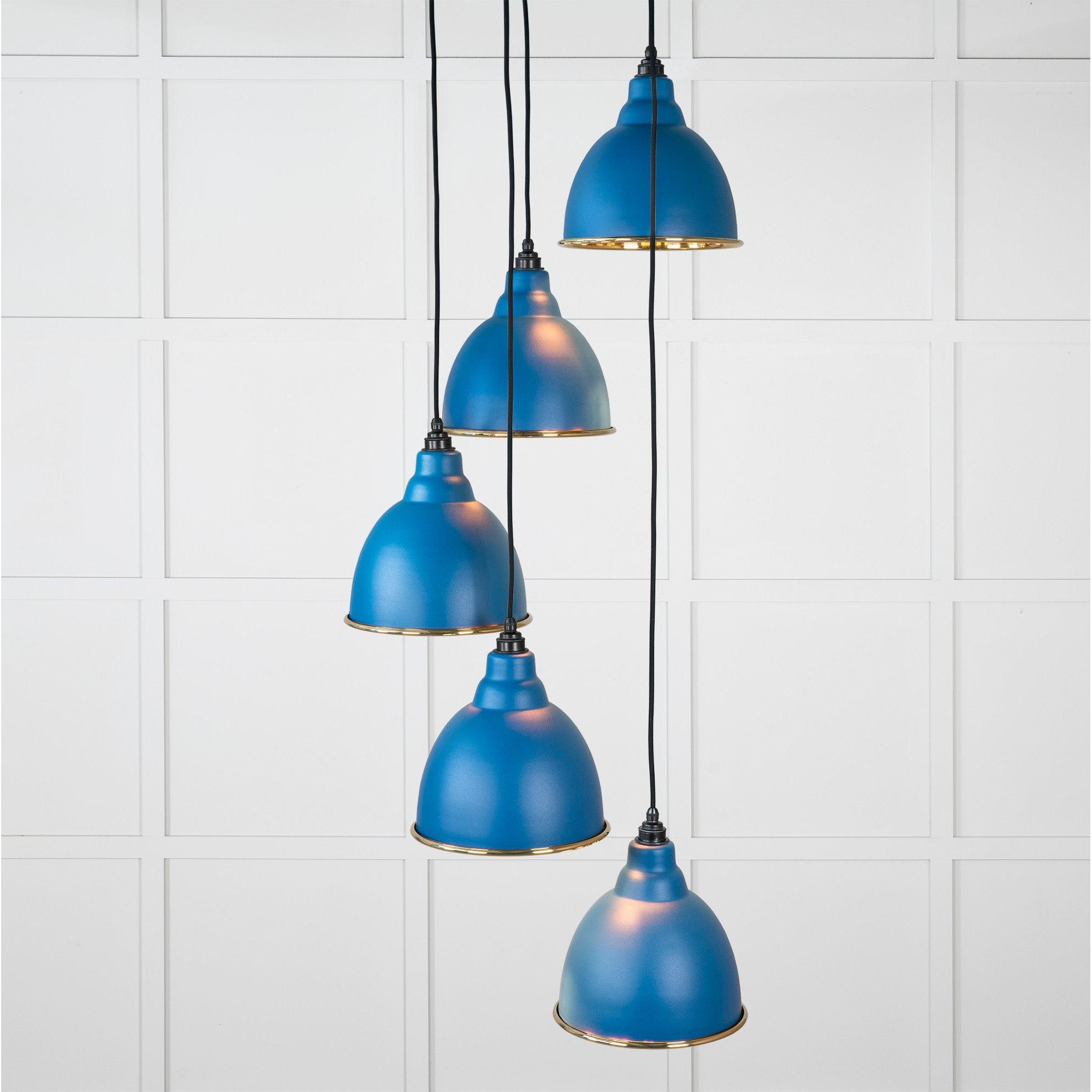 Hammered Brass Brindley Cluster Pendant in Upstream | From The Anvil-Cluster Pendants-Yester Home