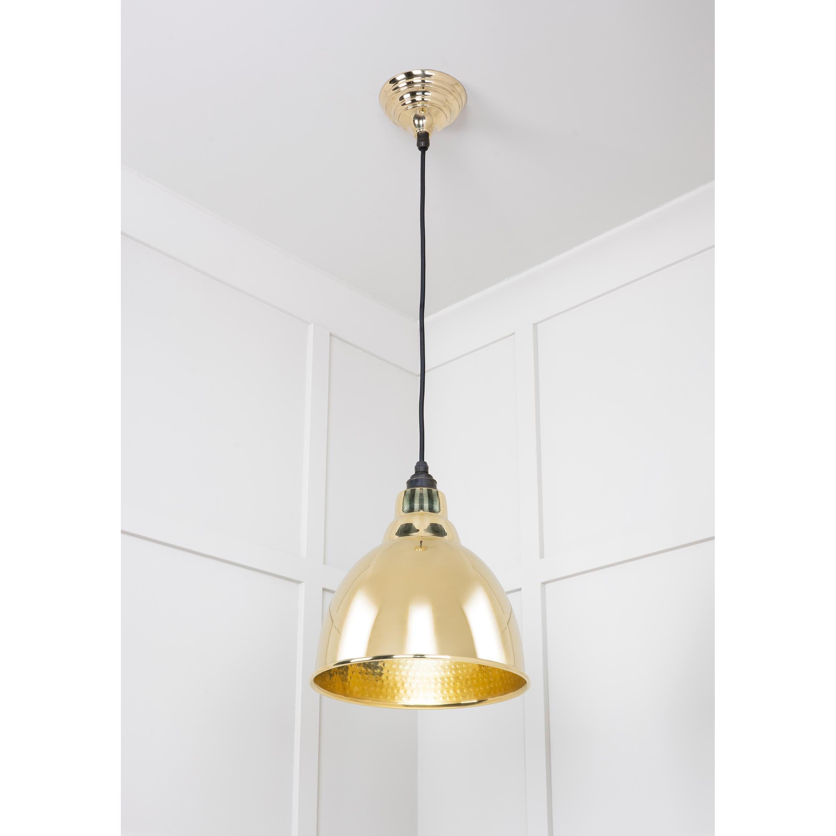 Hammered Brass Brindley Pendant | From The Anvil - Brindley - From The Anvil - Yester Home