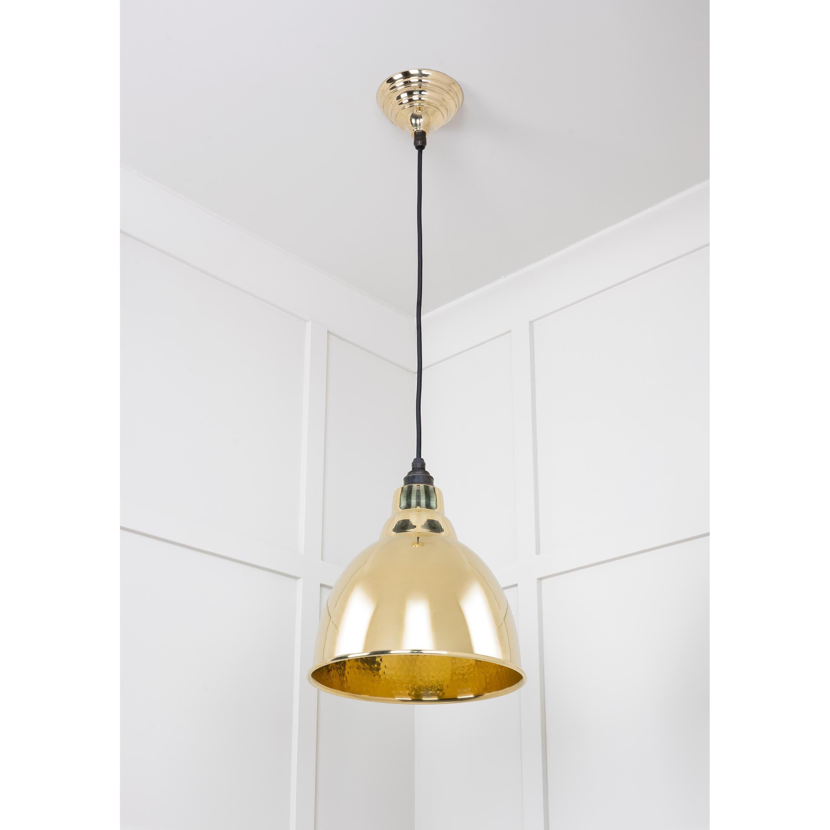 Hammered Brass Brindley Pendant | From The Anvil - Brindley - From The Anvil - Yester Home