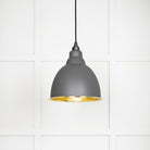 Hammered Brass Brindley Pendant in Bluff | From The Anvil - Brindley - From The Anvil - Yester Home