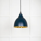 Hammered Brass Brindley Pendant in Dusk | From The Anvil - Brindley - From The Anvil - Yester Home