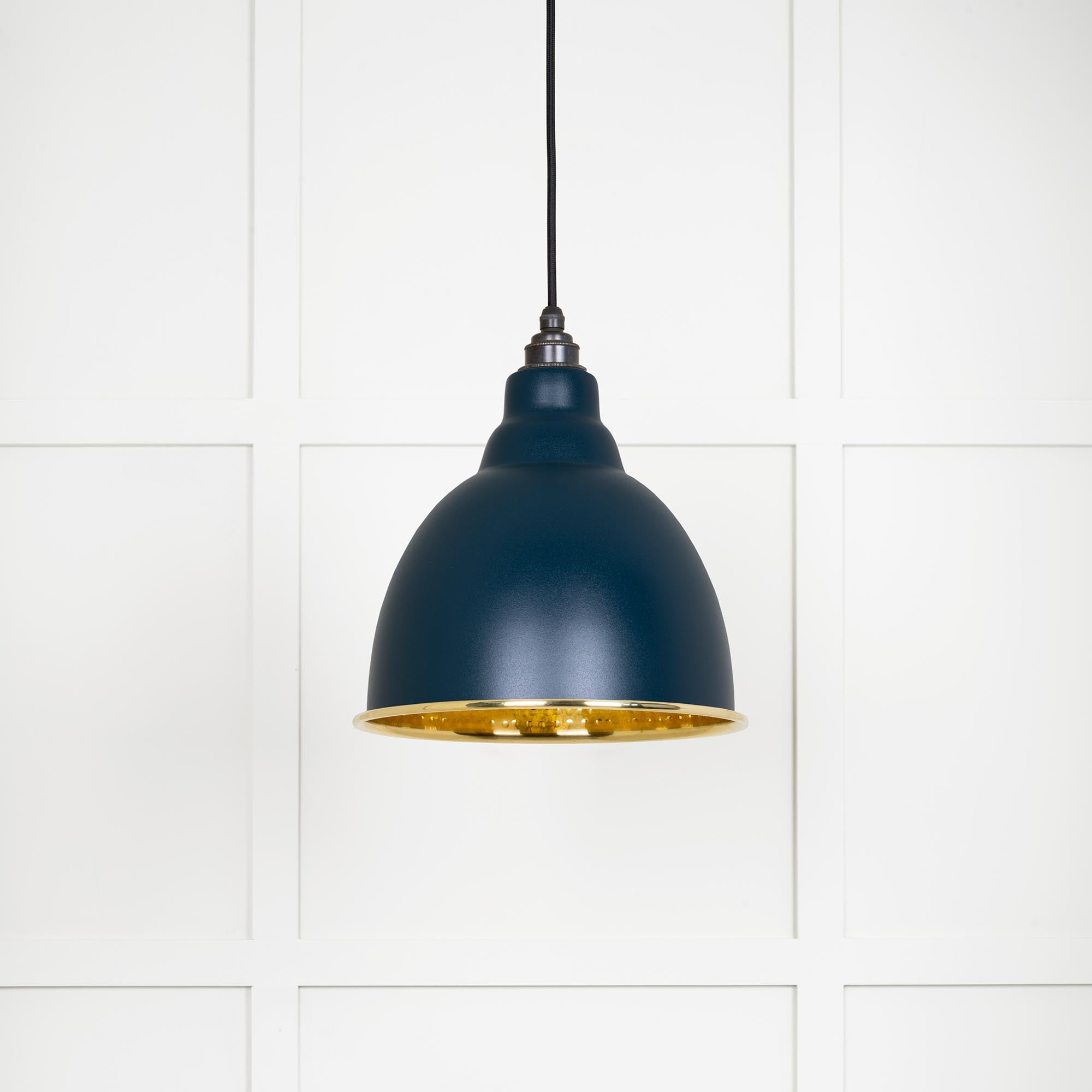 Hammered Brass Brindley Pendant in Dusk | From The Anvil - Brindley - From The Anvil - Yester Home