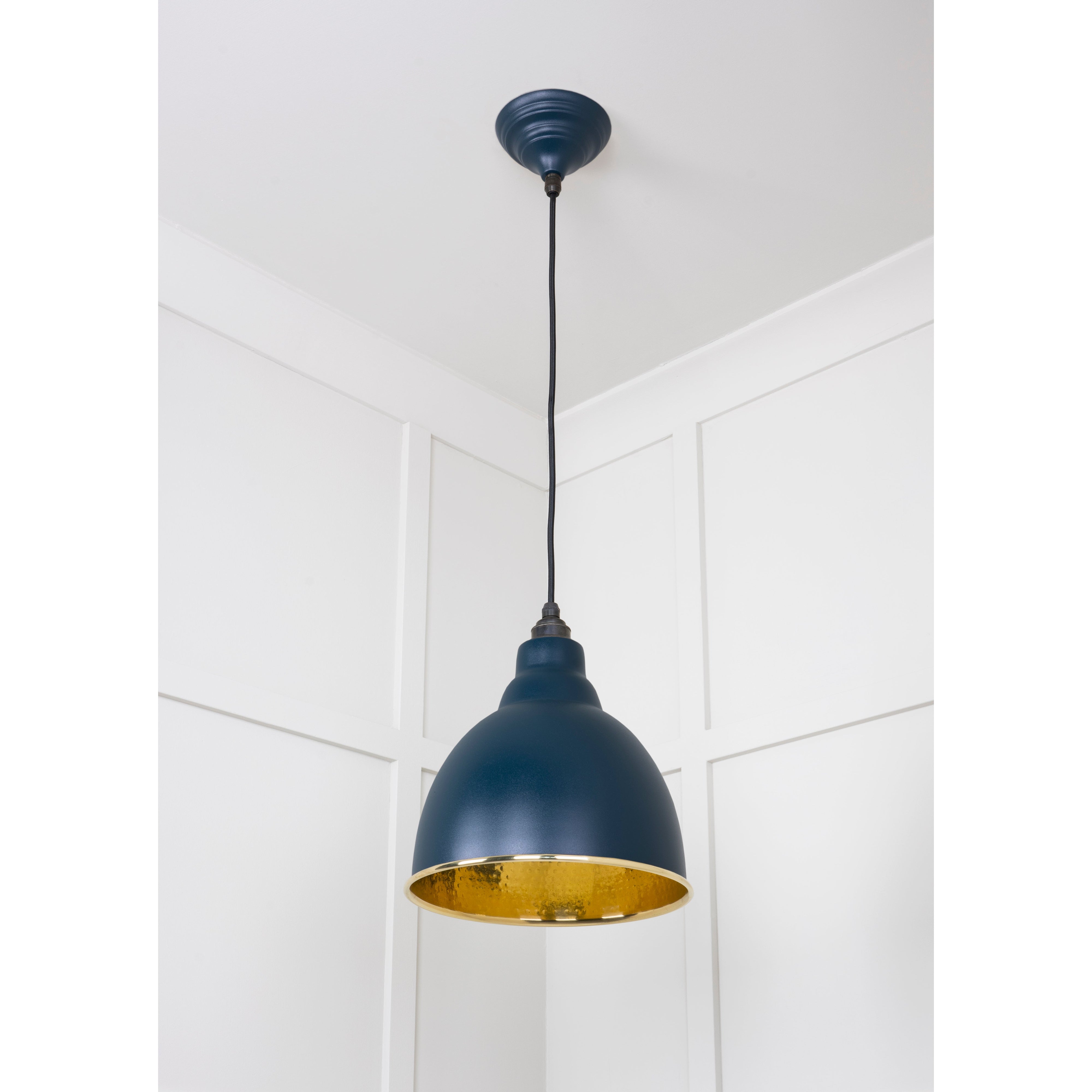 Hammered Brass Brindley Pendant in Dusk | From The Anvil-Brindley-Yester Home