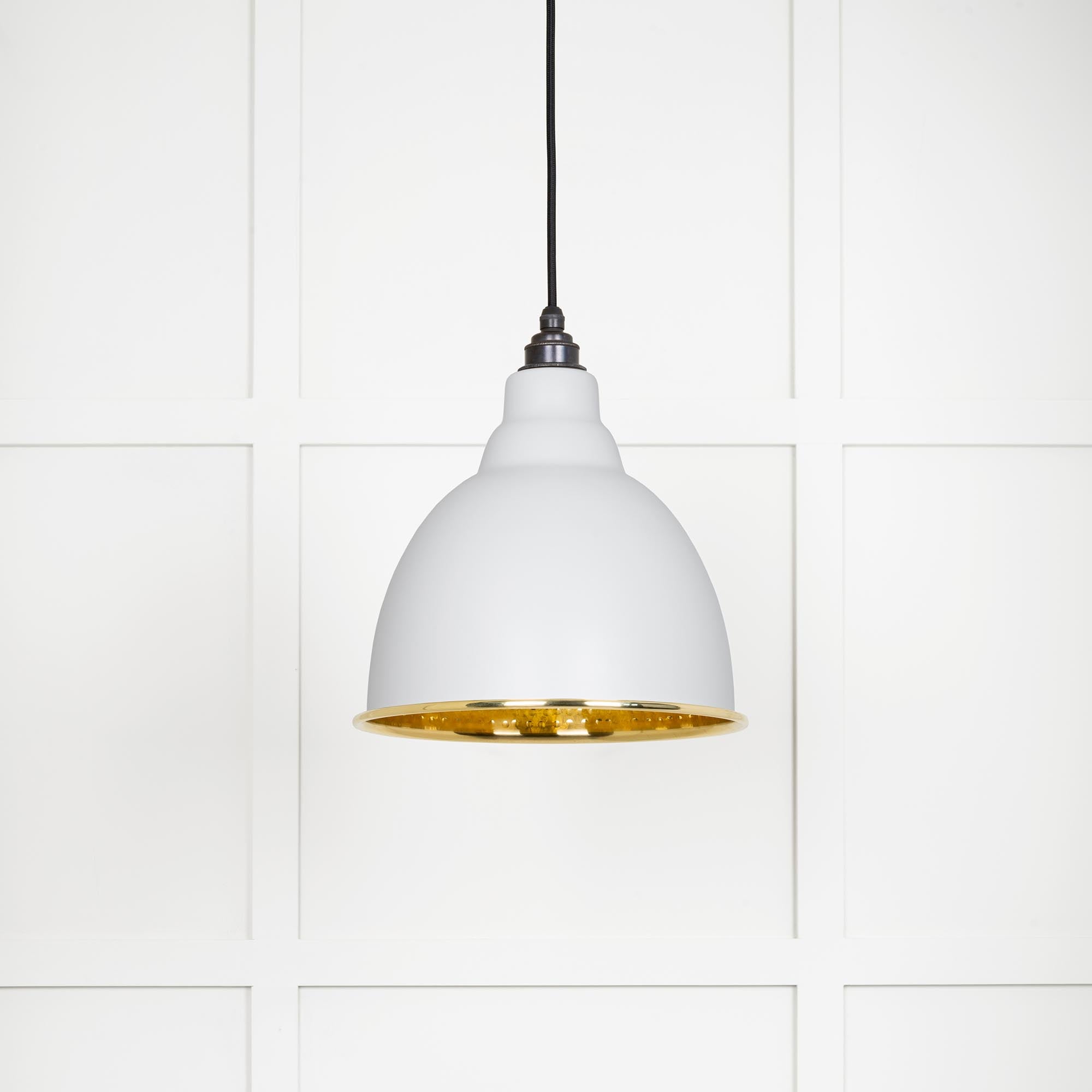 Hammered Brass Brindley Pendant in Flock | From The Anvil - Brindley - From The Anvil - Yester Home